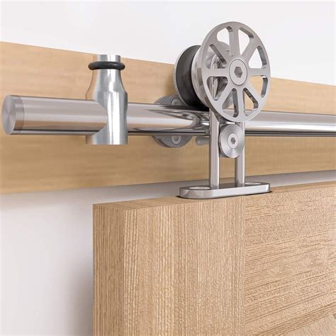 stainless steel box track barn door hardware|exterior sliding garage door hardware.